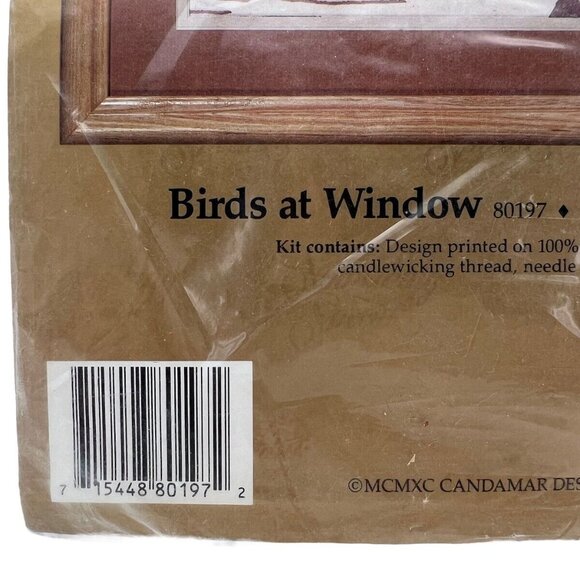 Birds At Window Candlewicking Kit Embroidery Set  18" x 14" Finished Size  Somet - Picture 4 of 6